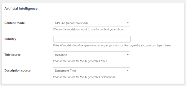 Ai Settings